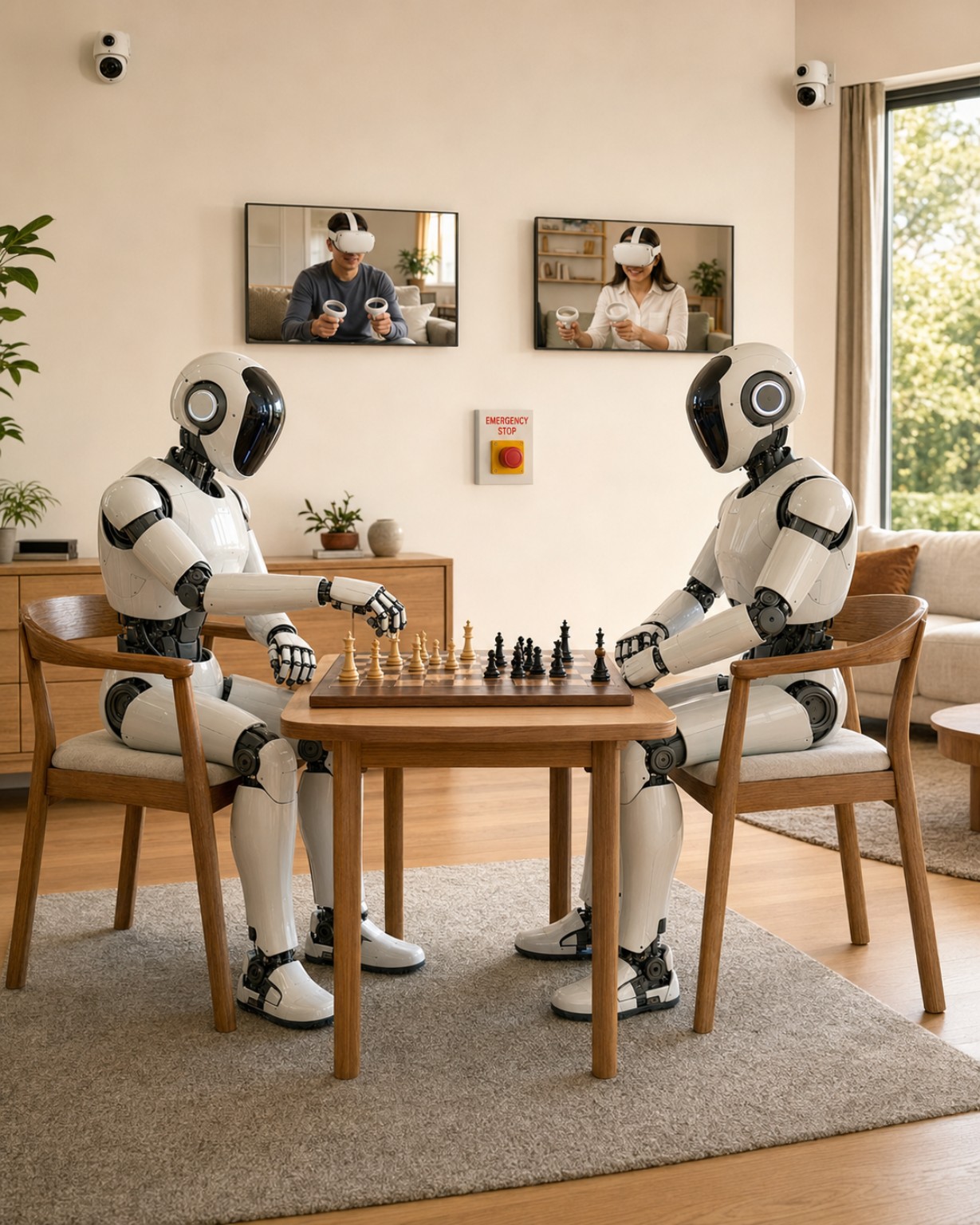 Chess room with robots
